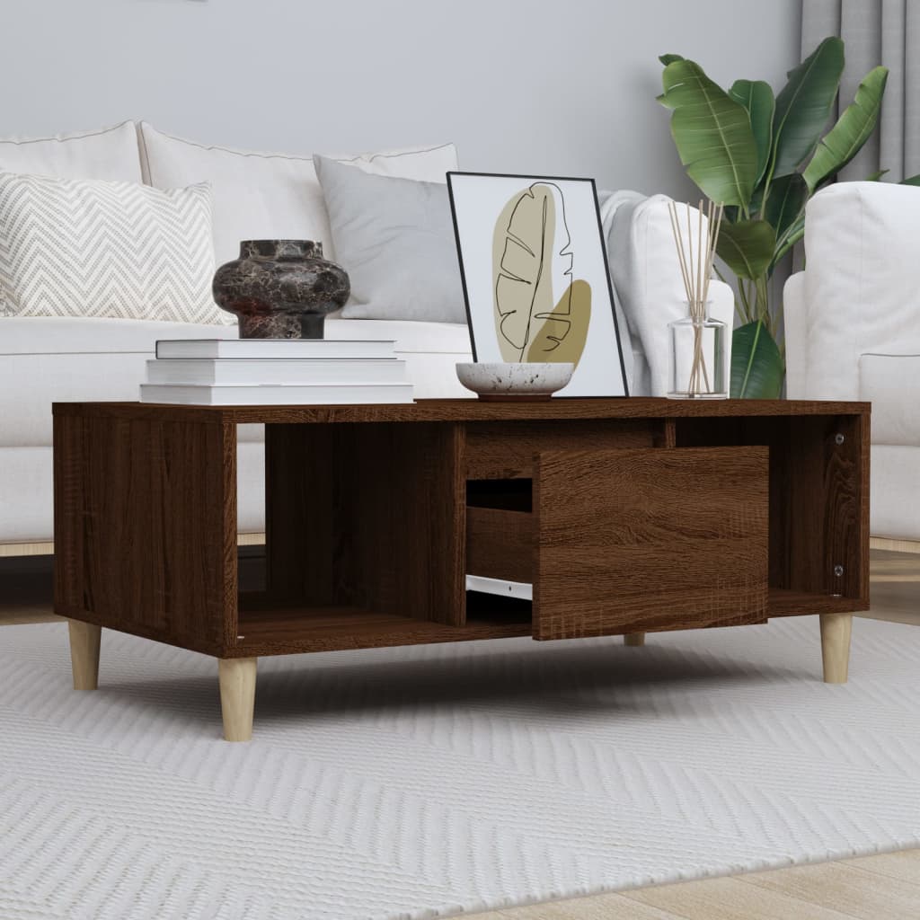 vidaXL Coffee Table Brown Oak 90x50x36,5 cm Engineered Wood