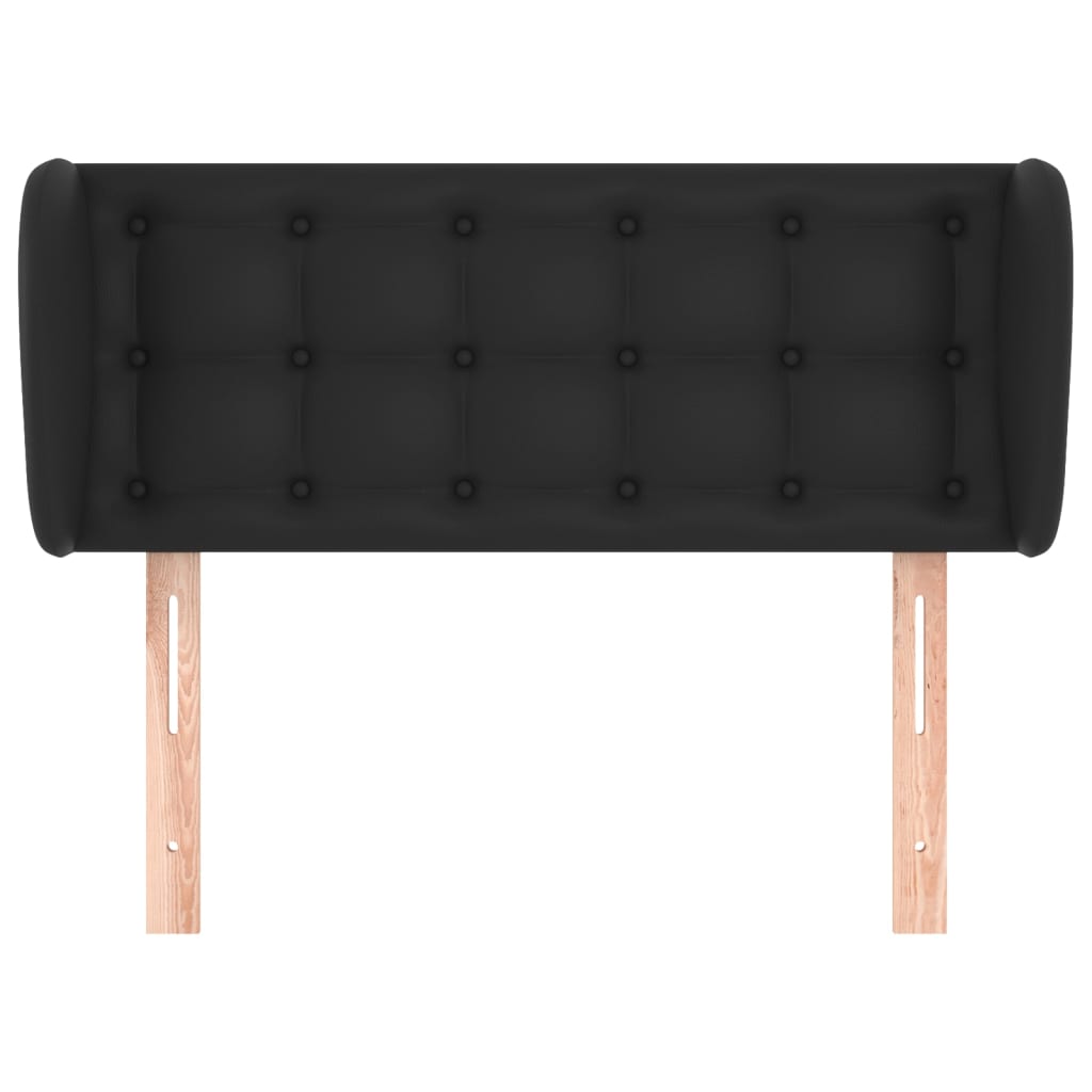 vidaXL Headboard with Ears Black 103 cm Faux Leather