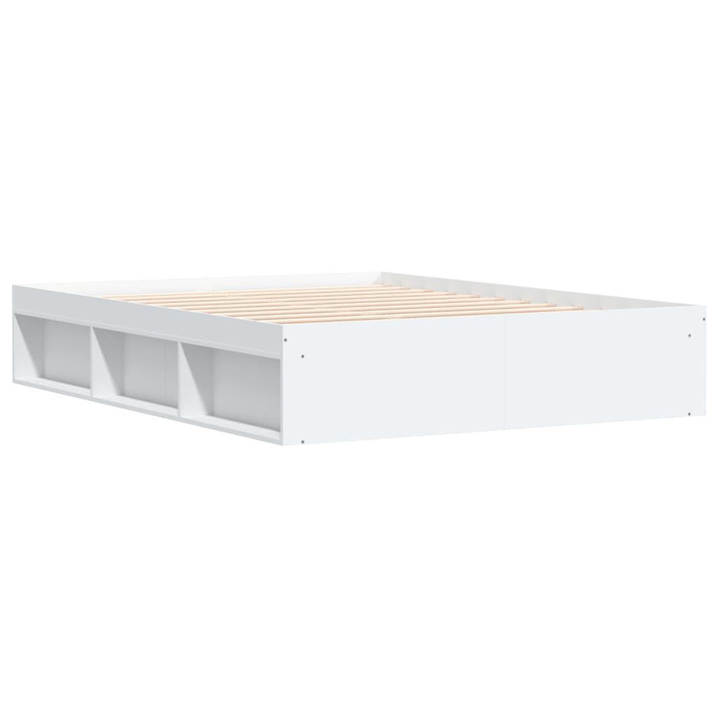 vidaXL Bed Frame without Mattress White 150x200 cm King Size