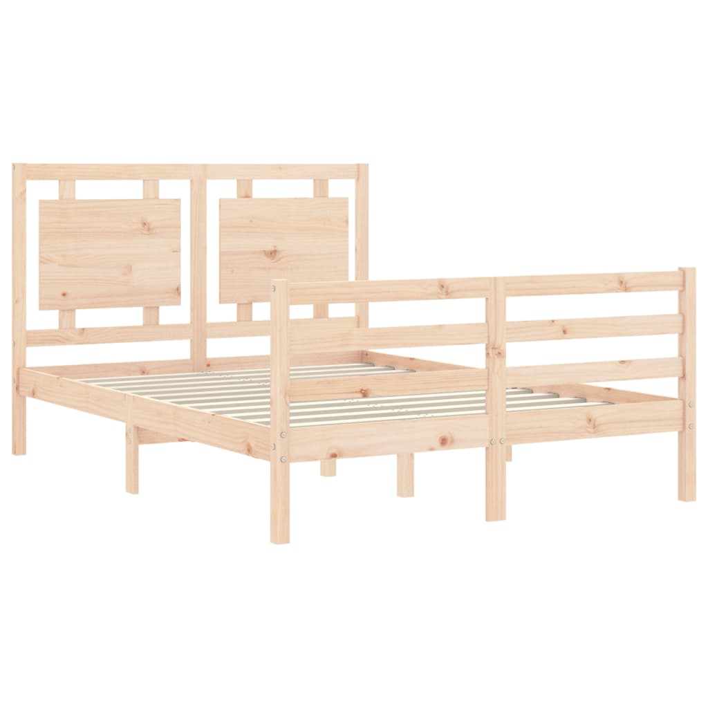 vidaXL Bed Frame without Mattress Double Solid Wood