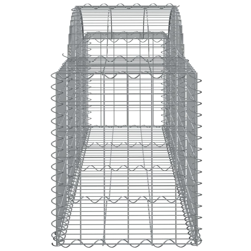 vidaXL Arched Gabion Basket 200x50x60/80 cm Galvanised Iron