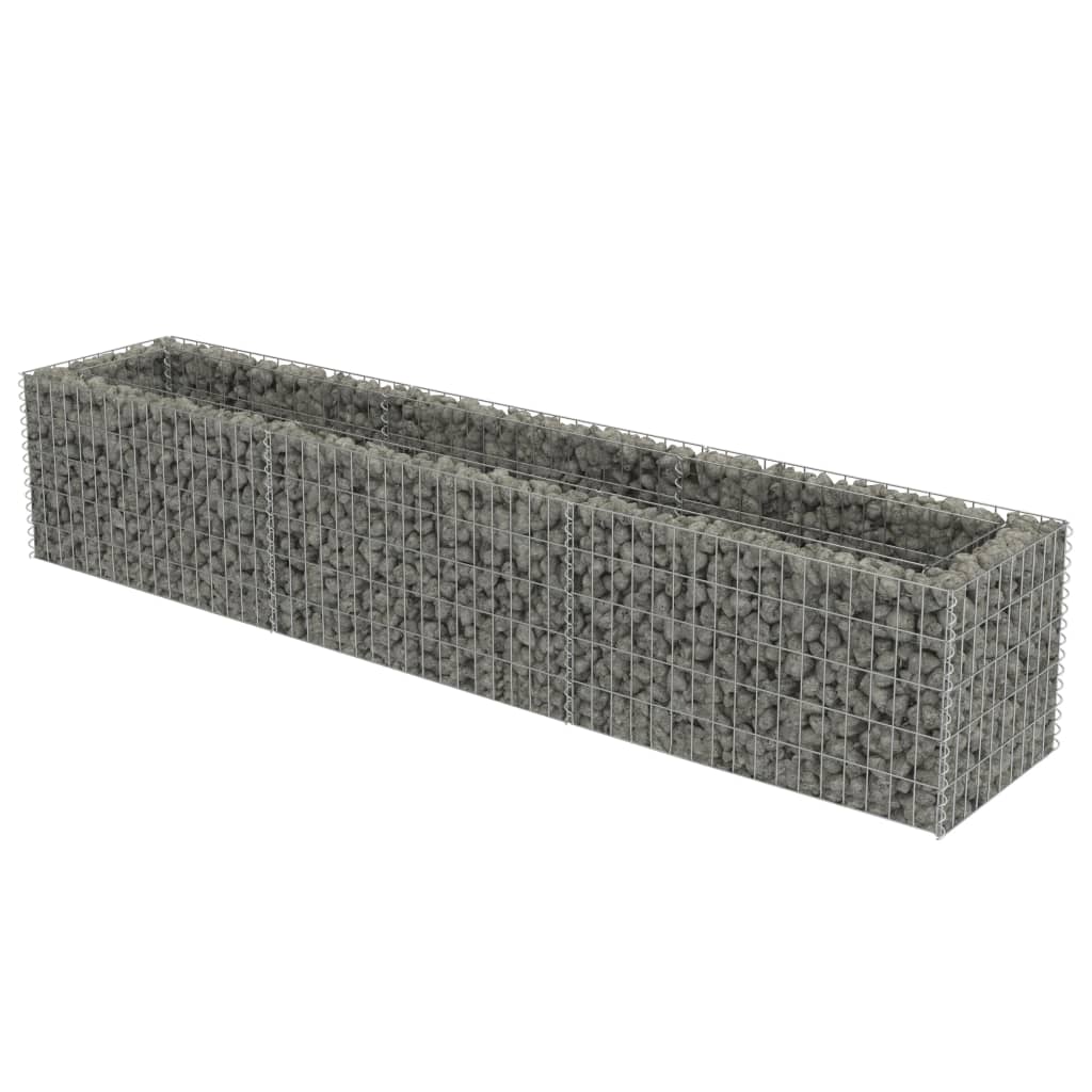 vidaXL Gabion Raised Bed Galvanised Steel 270x50x50 cm