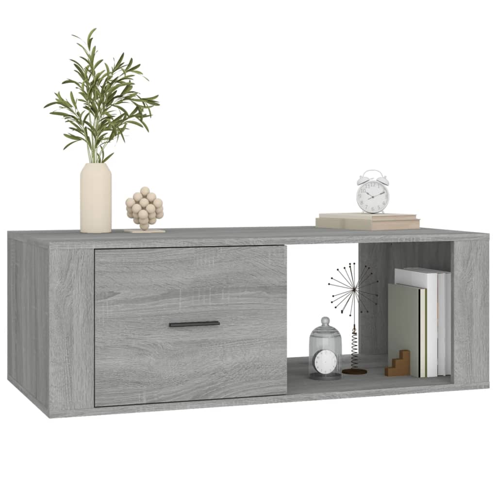 vidaXL Coffee Table Grey Sonoma 100x50.5x35 cm Engineered Wood