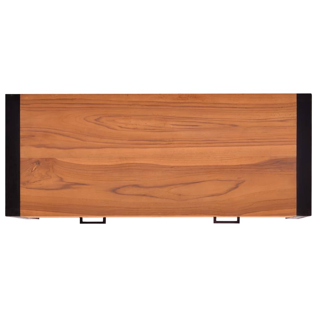 vidaXL Desk with 2 Drawers 100x40x75 cm Teak Wood