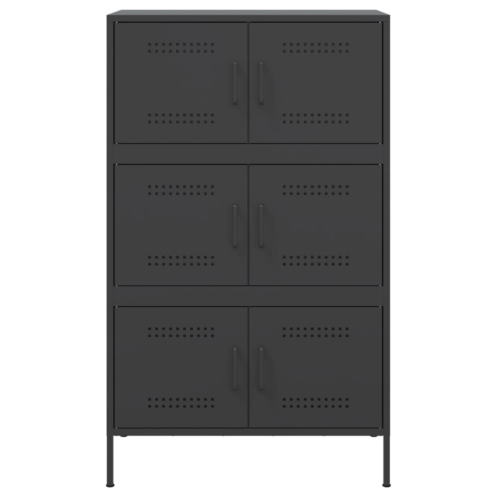 vidaXL Highboard Black 68x39x113 cm Steel