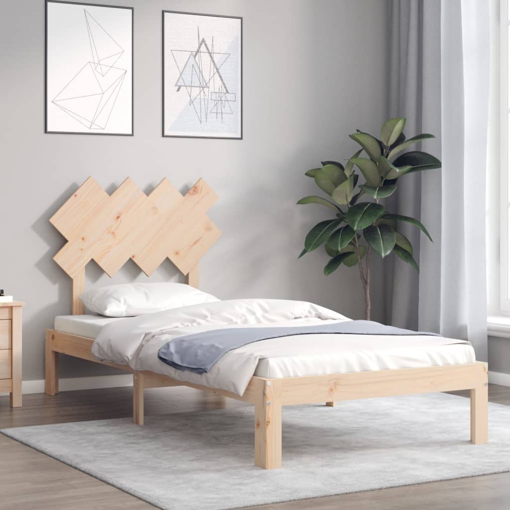 vidaXL Bed Frame without Mattress Single Solid Wood Pine