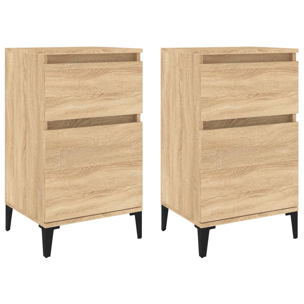 vidaXL Bedside Cabinets 2 pcs Sonoma Oak 40x35x70 cm