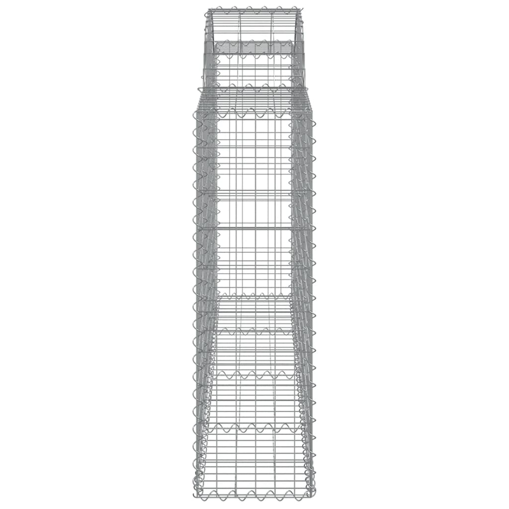 vidaXL Arched Gabion Baskets 3 pcs 200x30x100/120 cm Galvanised Iron