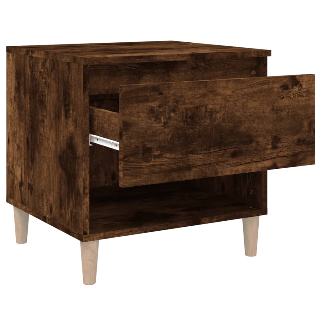 vidaXL Bedside Tables 2 pcs Smoked Oak 50x46x50 Engineered Wood