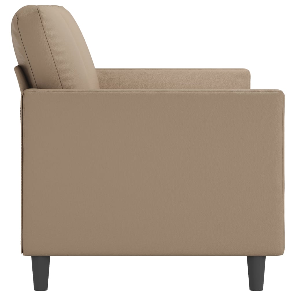 vidaXL 3-Seater Sofa Cappuccino 180 cm Faux Leather