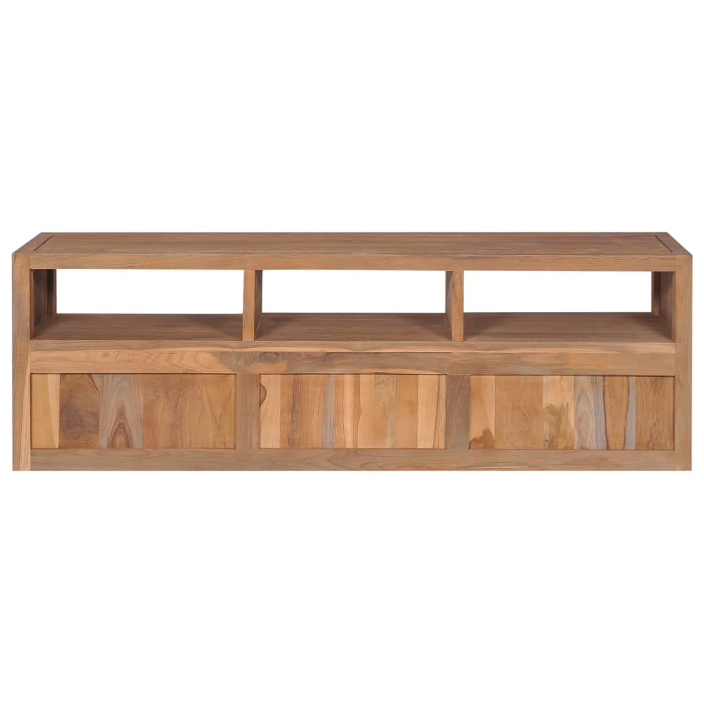 vidaXL TV Cabinet Solid Teak Wood with Natural Finish 120x30x40 cm