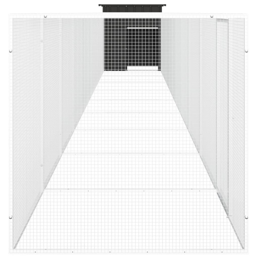 vidaXL Chicken Cage Anthracite 1000x91x100 cm Galvanised Steel