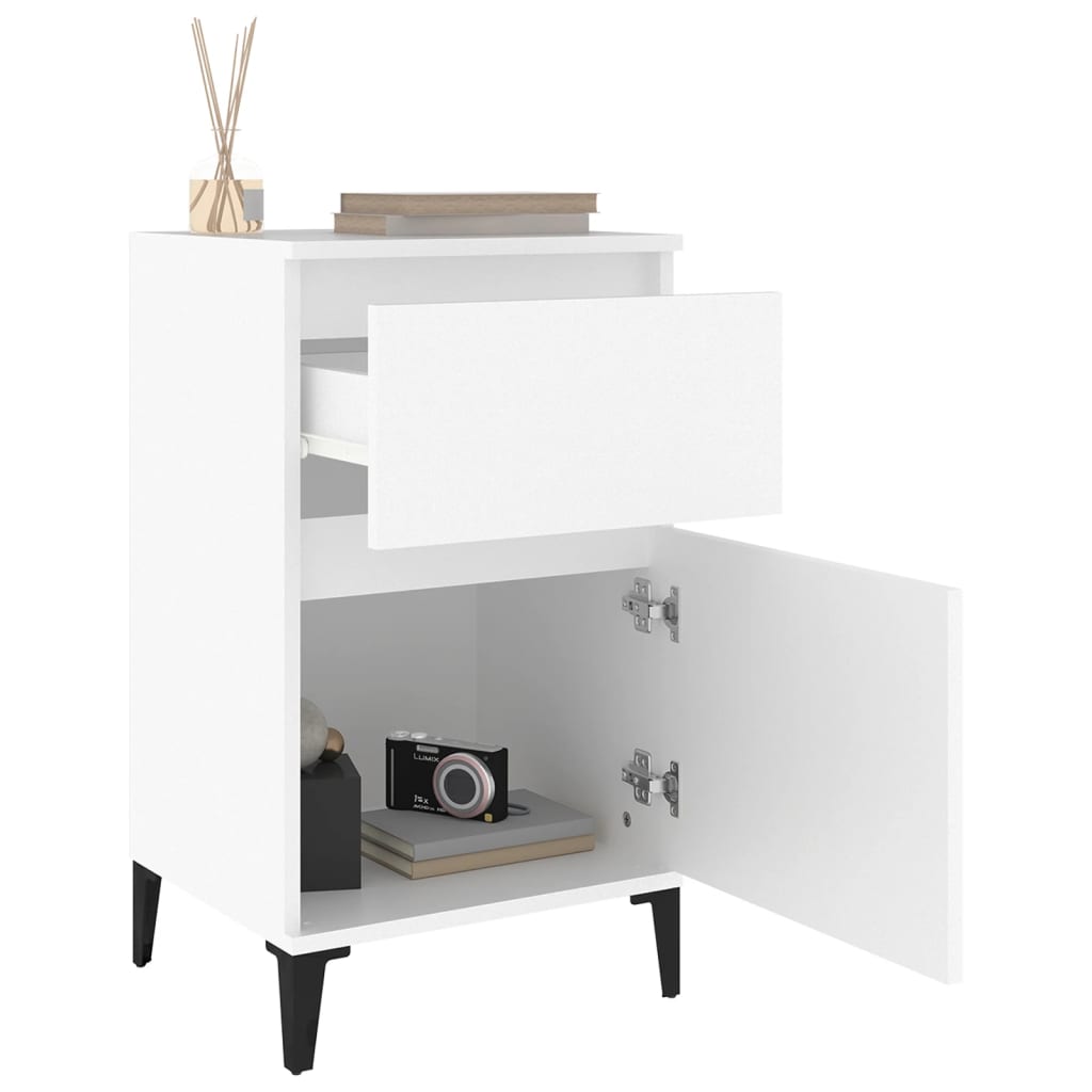 vidaXL Bedside Cabinets 2 pcs White 40x35x70 cm