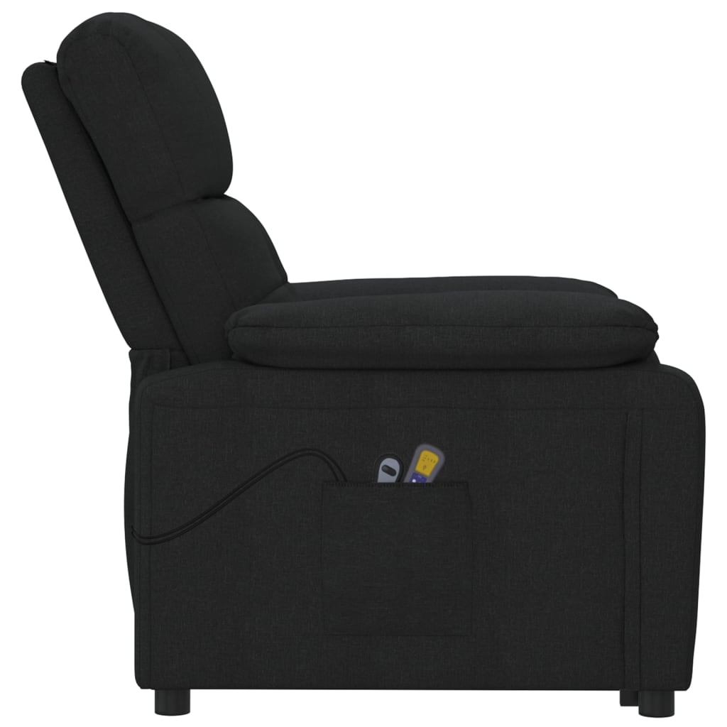 vidaXL Stand up Massage Chair Black Fabric