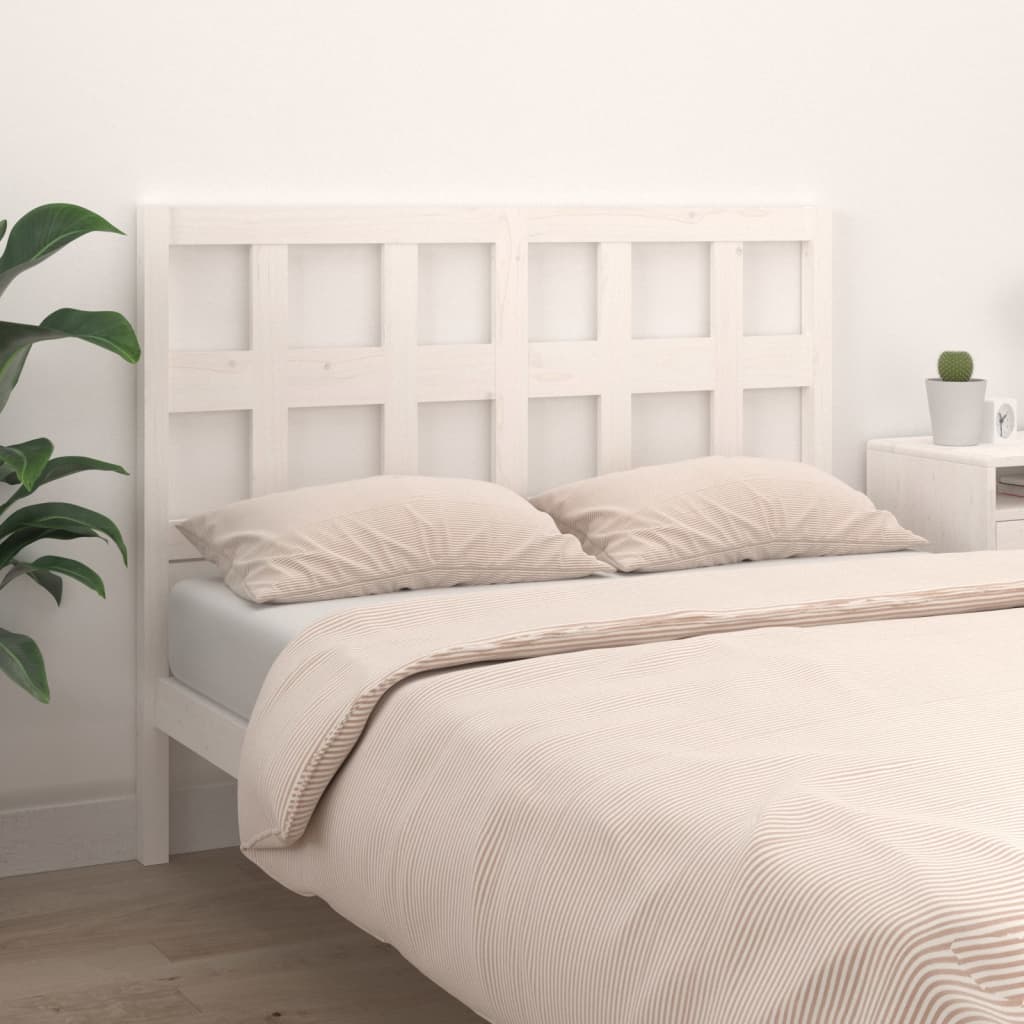 vidaXL Bed Headboard White 185.5x4x100 cm Solid Wood Pine