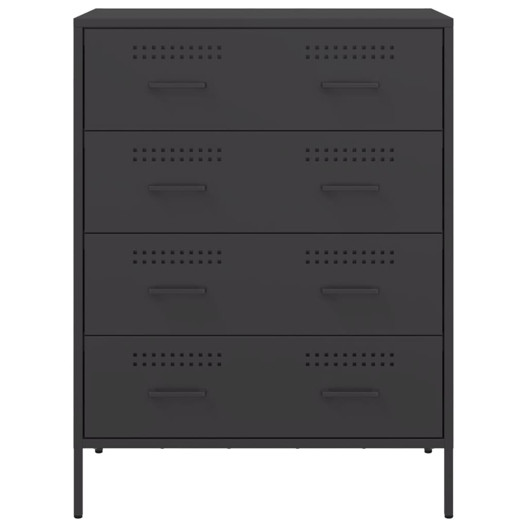 vidaXL Sideboard Black 68x39x89 cm Steel