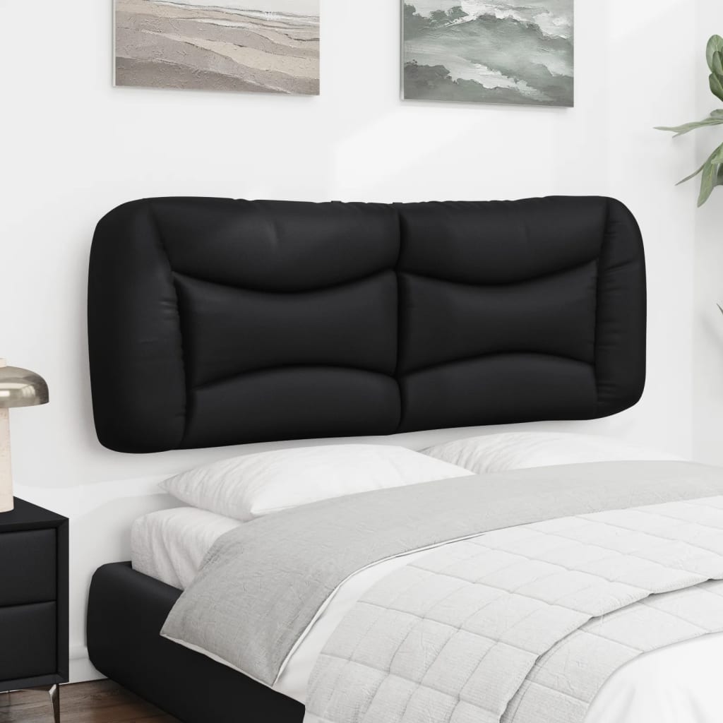 vidaXL Headboard Cushion Black 137 cm Double Faux Leather