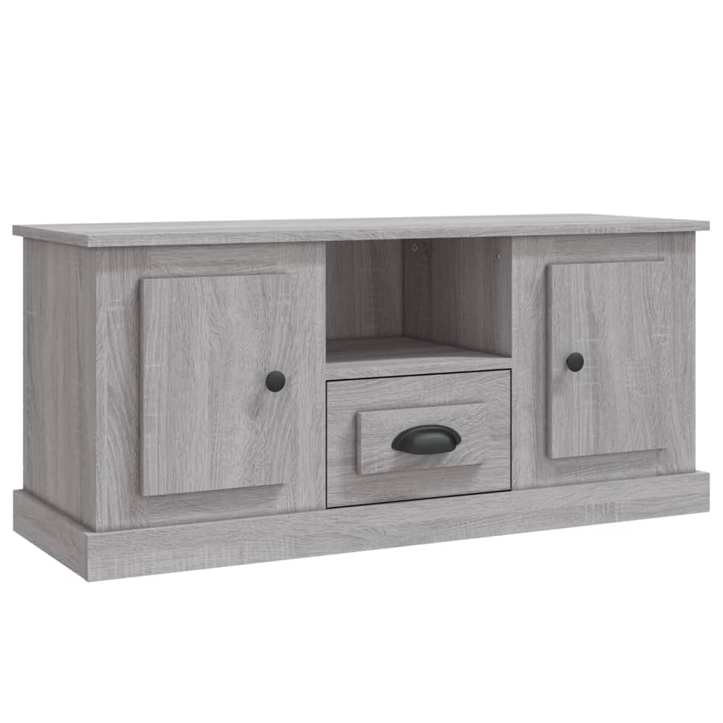 vidaXL TV Cabinet Grey Sonoma 100x35.5x45 cm Engineered Wood