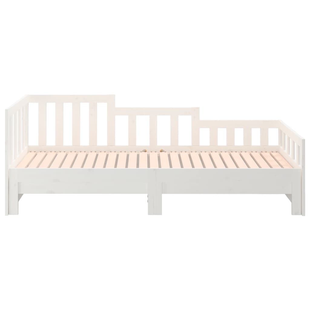 vidaXL Pull-out Day Bed without Mattress White 2x(90x190) cm