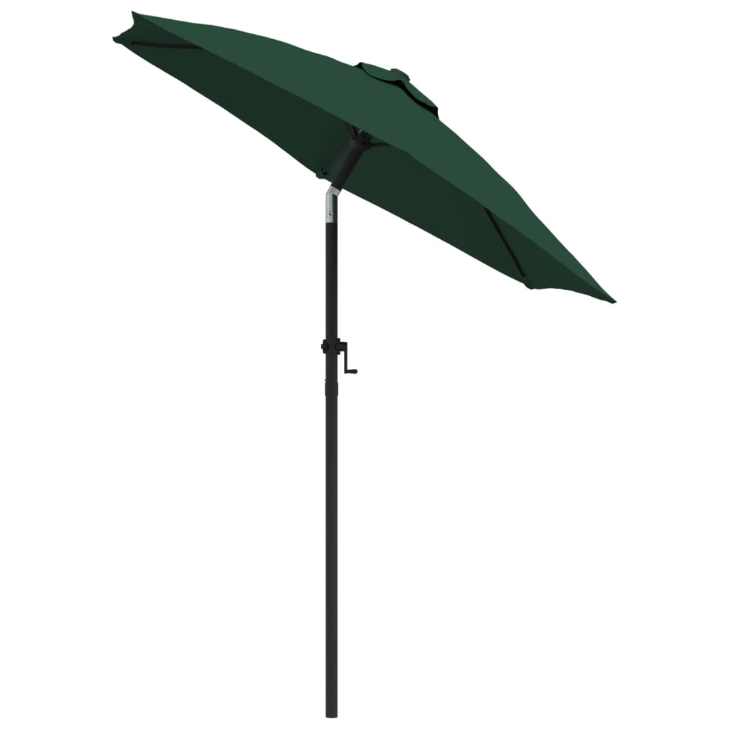 vidaXL Garden Parasol Green 200x224 cm Aluminium