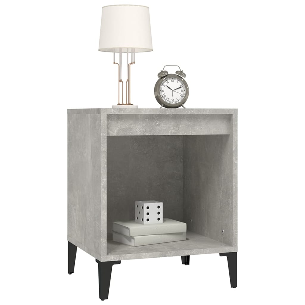 vidaXL Bedside Cabinet Concrete Grey 40x35x50 cm