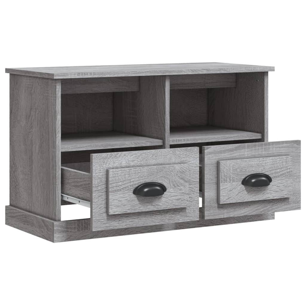 vidaXL TV Cabinet Grey Sonoma 80x35x50 cm Engineered Wood