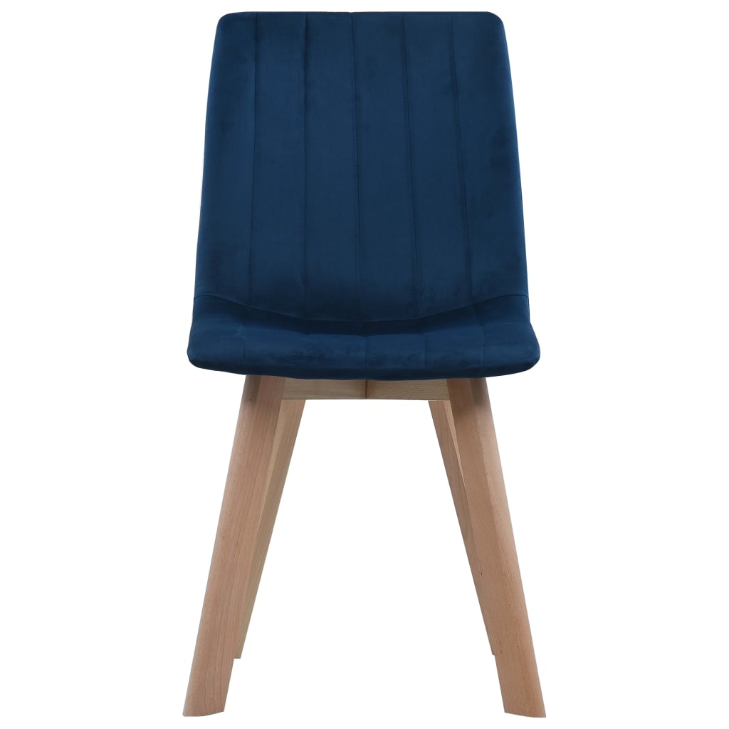 vidaXL Dining Chairs 2 pcs Blue Velvet