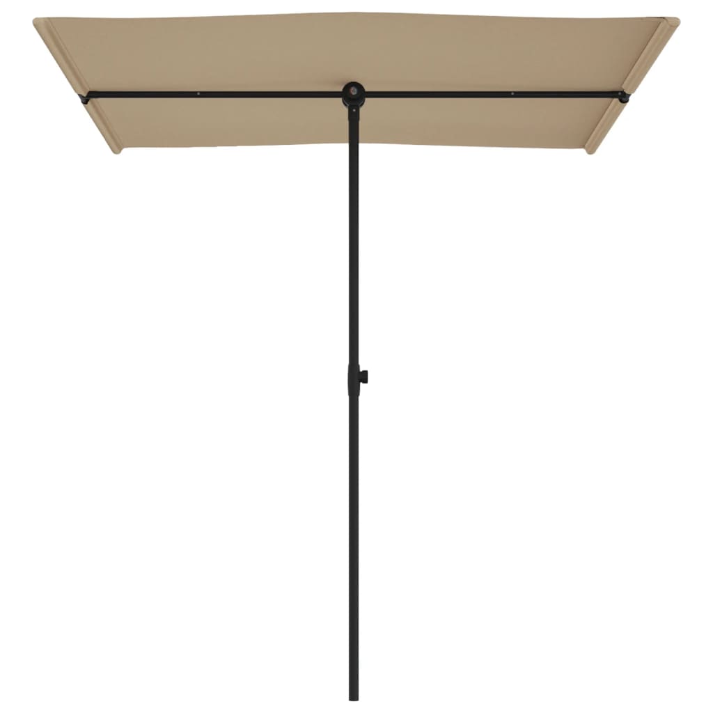 vidaXL Garden Parasol with Aluminium Pole 180x110 cm Taupe