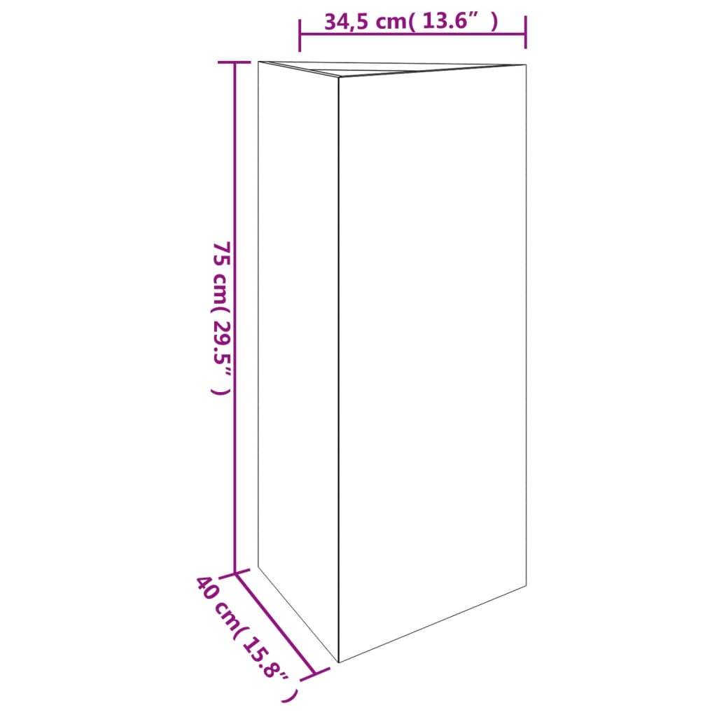 vidaXL Garden Planter 40x34.5x75 cm Corten Steel