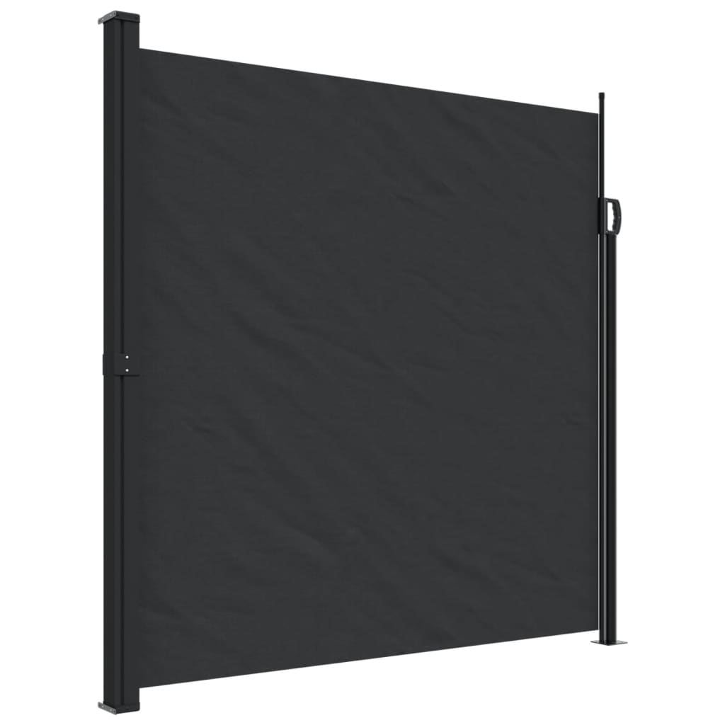 vidaXL Retractable Side Awning Black 200x300 cm