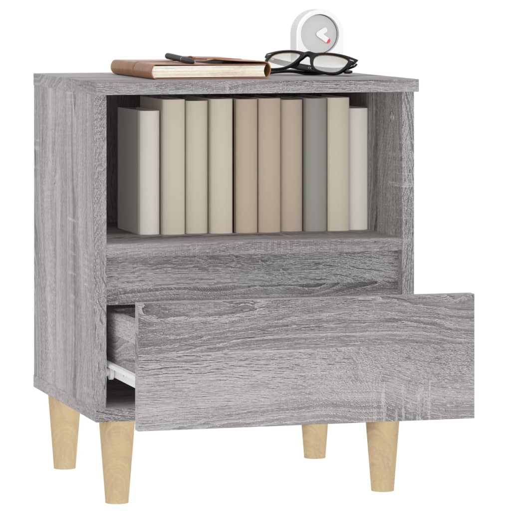 vidaXL Bedside Cabinet Grey Sonoma 40x35x50 cm