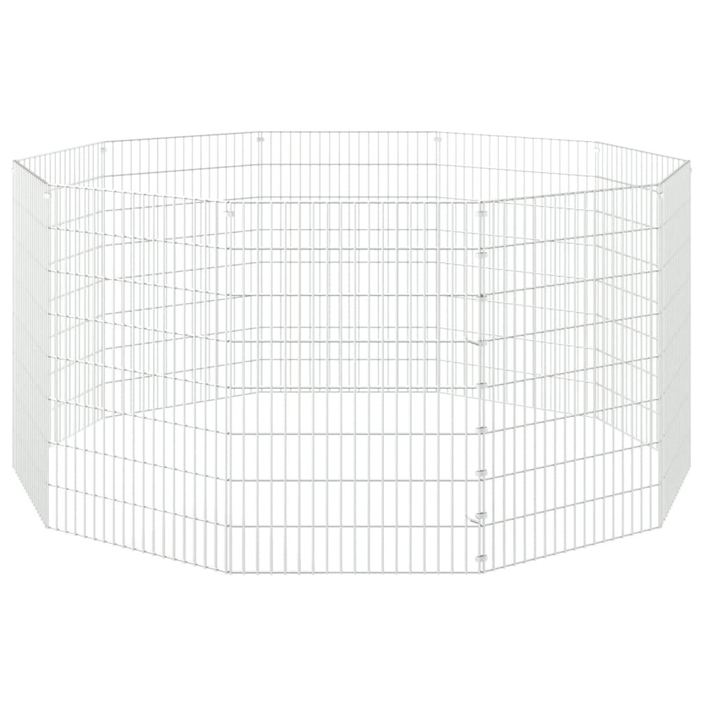 vidaXL Free Range Animal Enclosure 10-Panel 54x80 cm Galvanised Iron