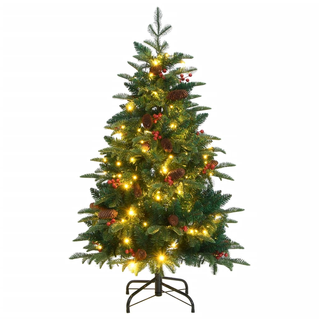 vidaXL Artificial Hinged Christmas Tree 150 LEDs 150 cm