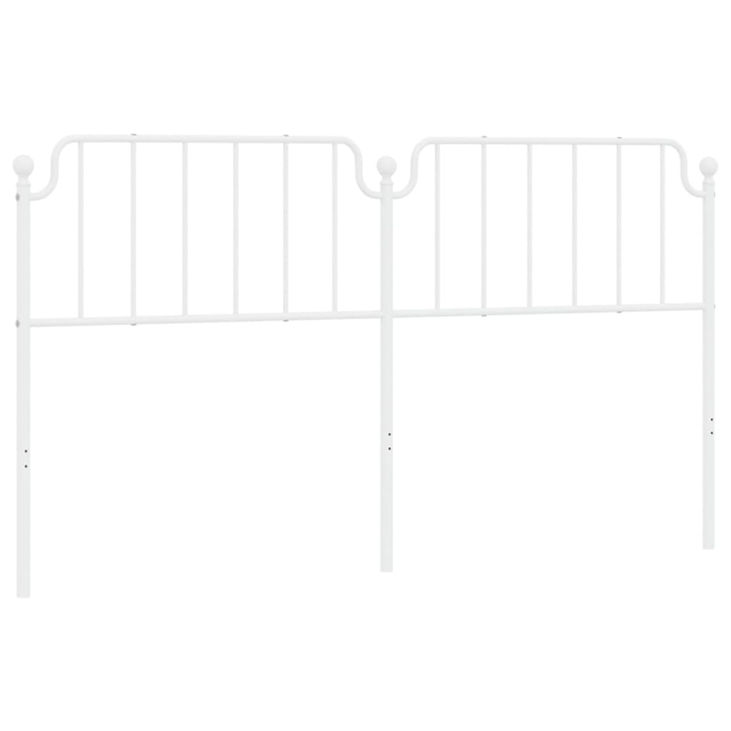 vidaXL Metal Headboard White 180 cm