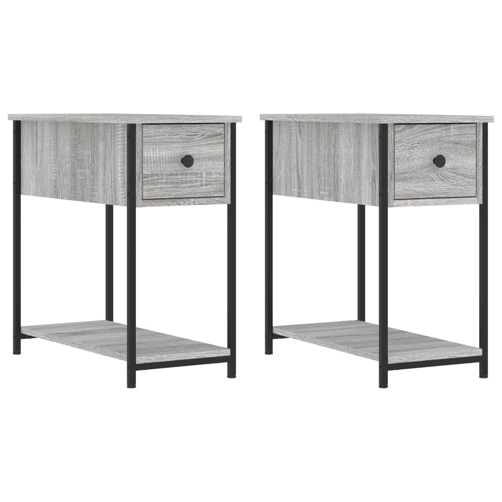 vidaXL Bedside Cabinets 2 pcs Grey Sonoma 30x60x60 cm Engineered Wood