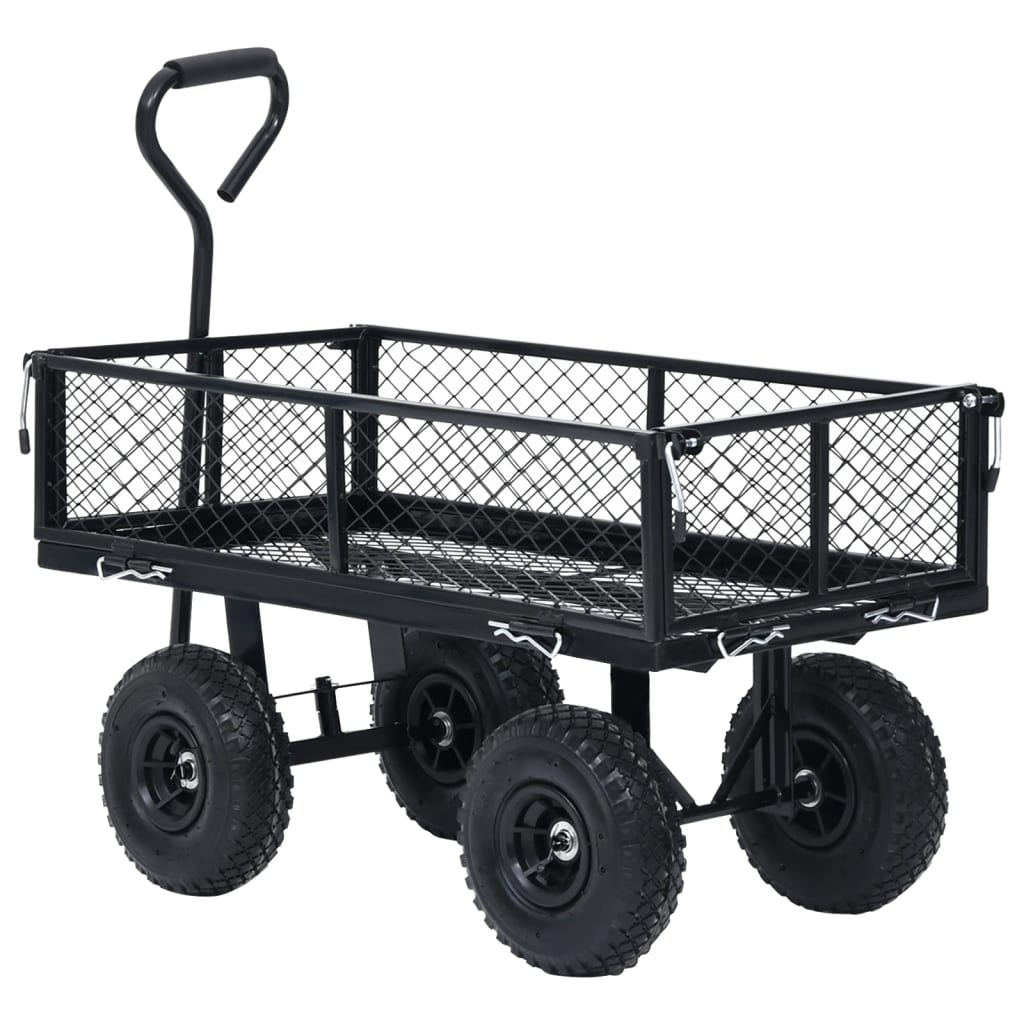 vidaXL Garden Hand Trolley Black 250 kg