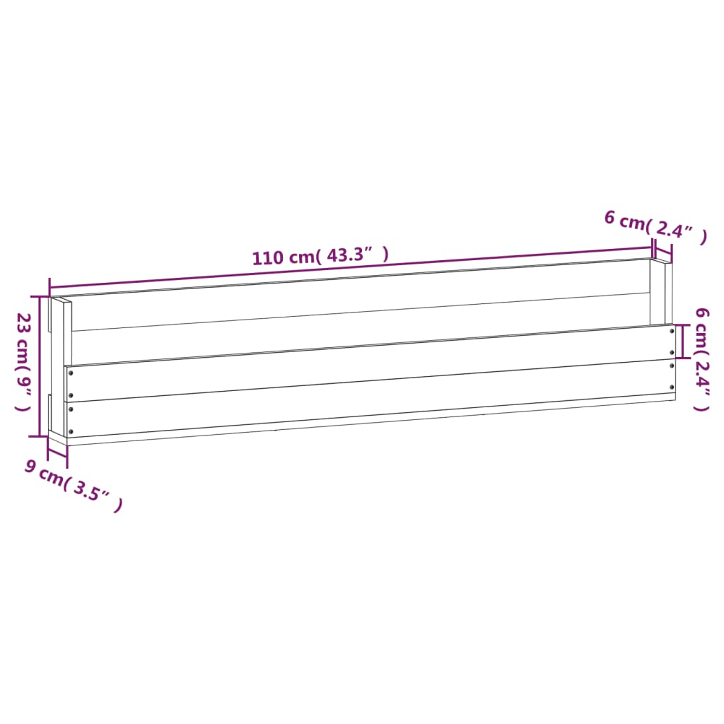 vidaXL Wall-mounted Shoe Racks 2 pcs White 110x9x23 cm Solid Wood Pine