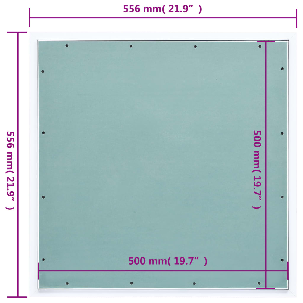 vidaXL Access Panel with Aluminium Frame and Plasterboard 500x500 mm