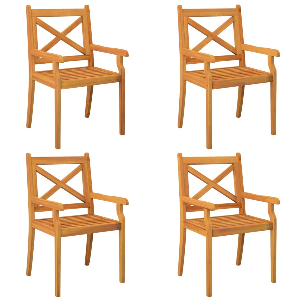 vidaXL Outdoor Dining Chairs 4 pcs Solid Wood Acacia