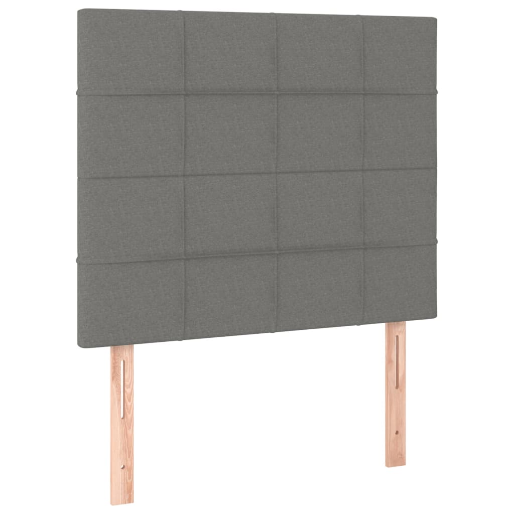 vidaXL LED Headboard Dark Grey 100 cm Fabric