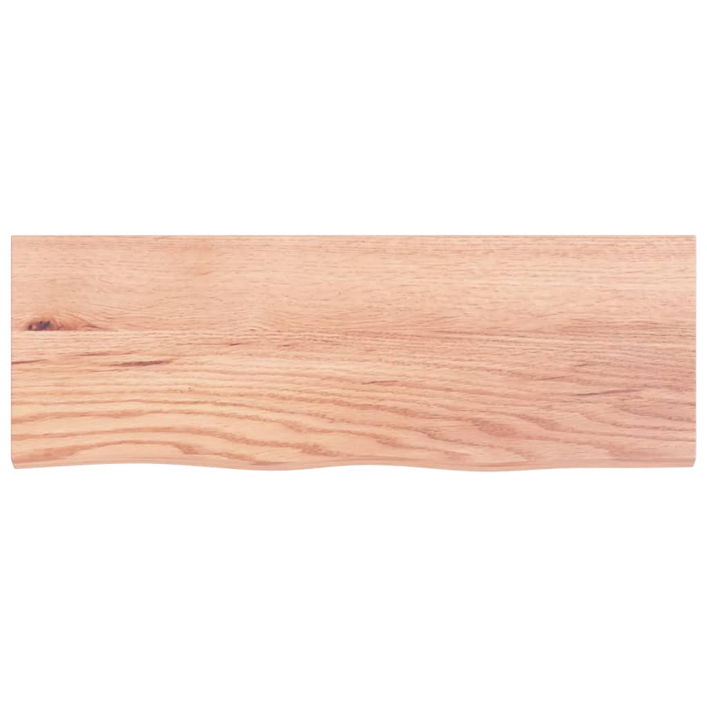 vidaXL Bathroom Countertop Light Brown 80x30x(2-4) cm Treated Solid Wood
