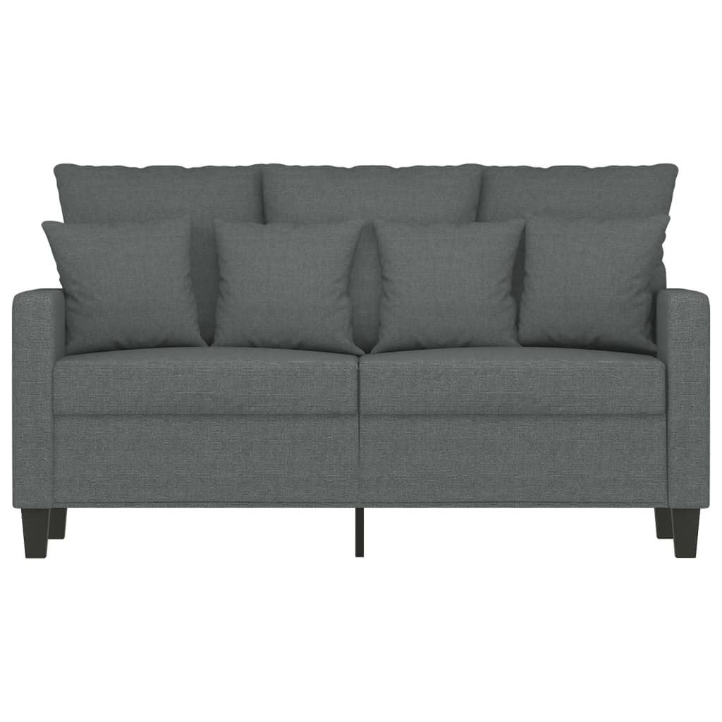 vidaXL 2-Seater Sofa Dark Grey 120 cm Fabric