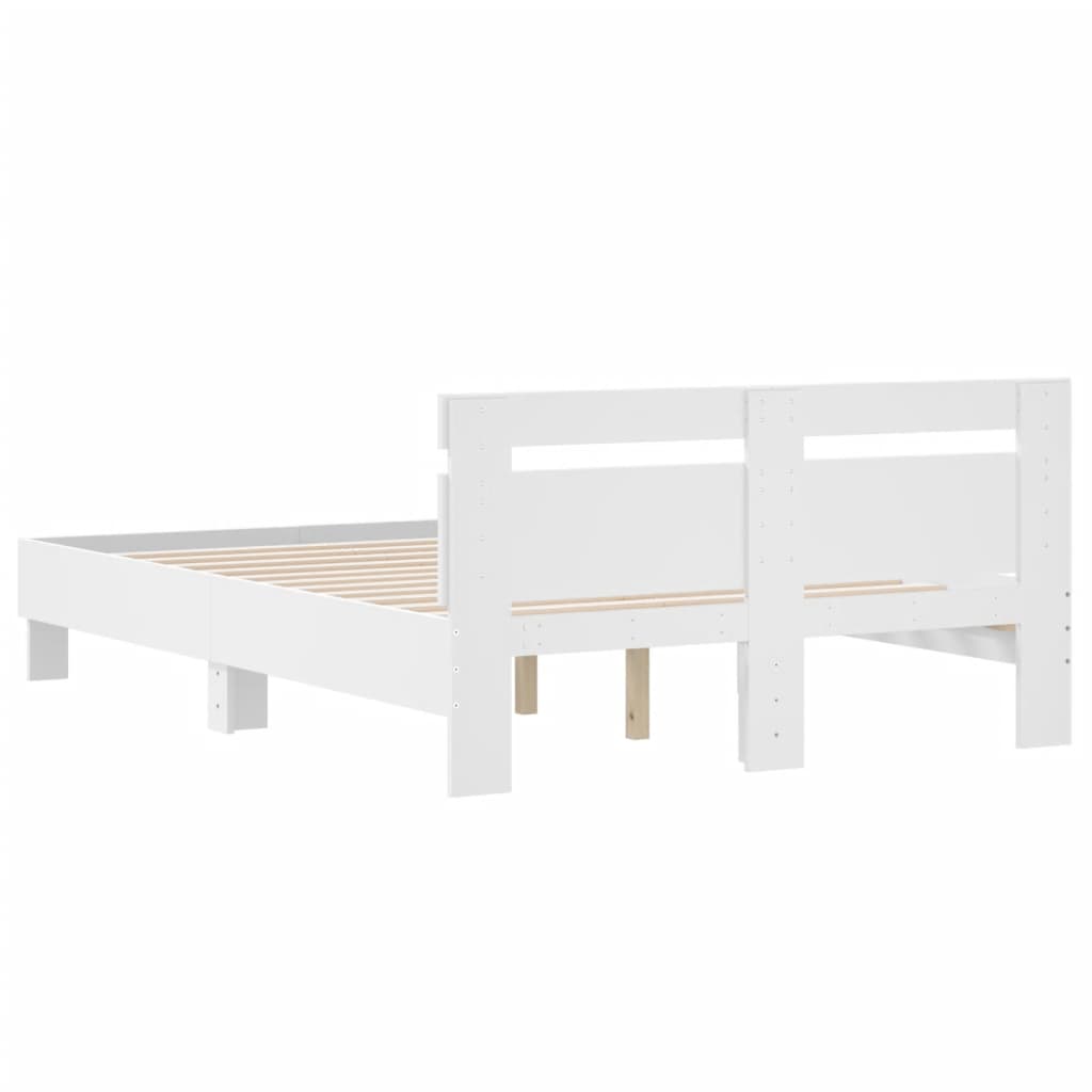 vidaXL Bed Frame without Mattress White 135x190 cm Double