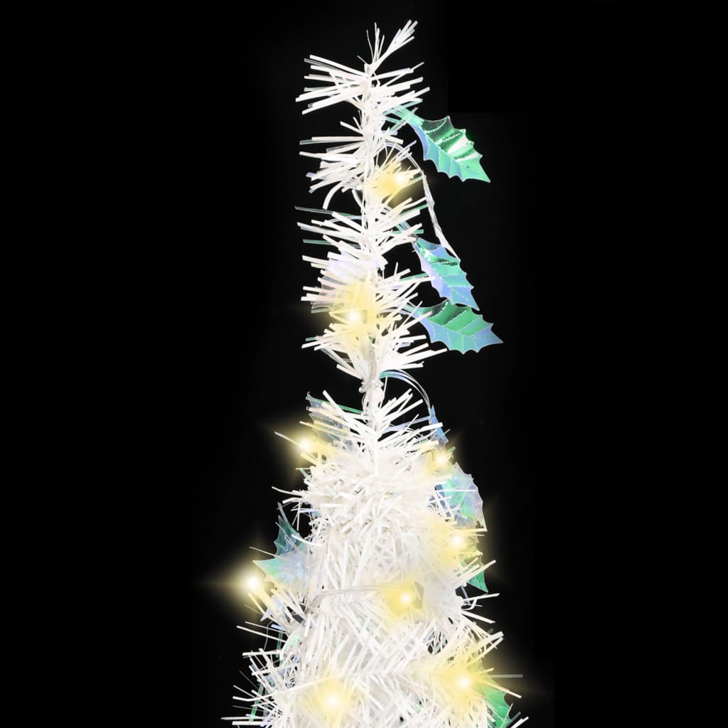 vidaXL Artificial Christmas Tree Pop-up 100 LEDs White 150 cm