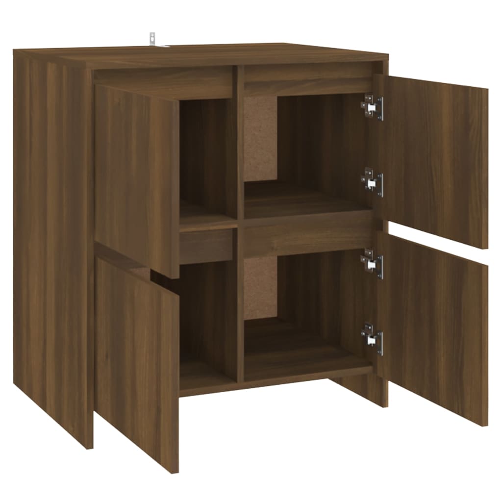 vidaXL Sideboards 2 pcs Brown Oak 70x41x75 cm Engineered Wood