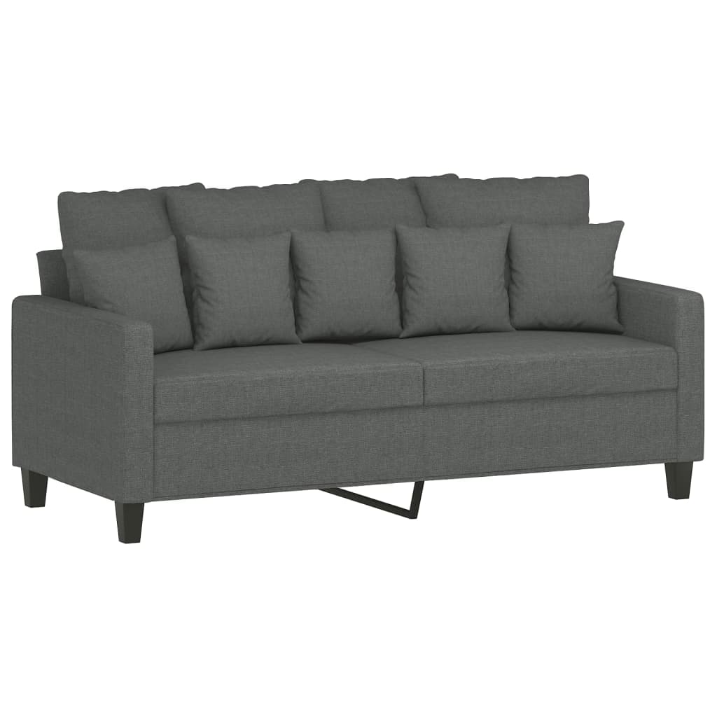 vidaXL 2-Seater Sofa Dark Grey 140 cm Fabric