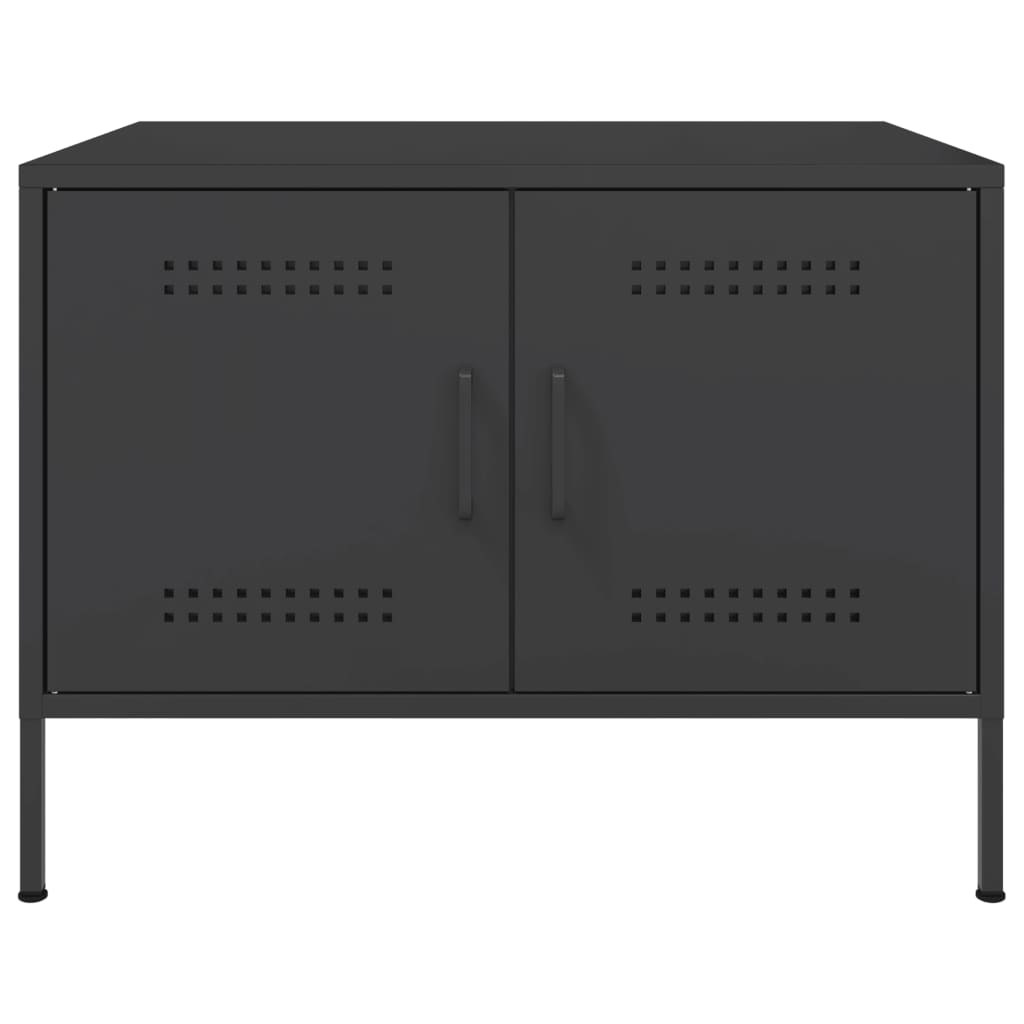 vidaXL Coffee Table Black 68x50x50.5 cm Cold-rolled Steel