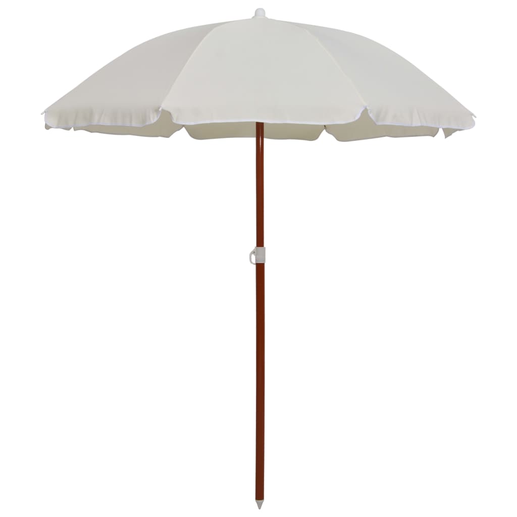 vidaXL Garden Parasol with Steel Pole 180 cm Sand