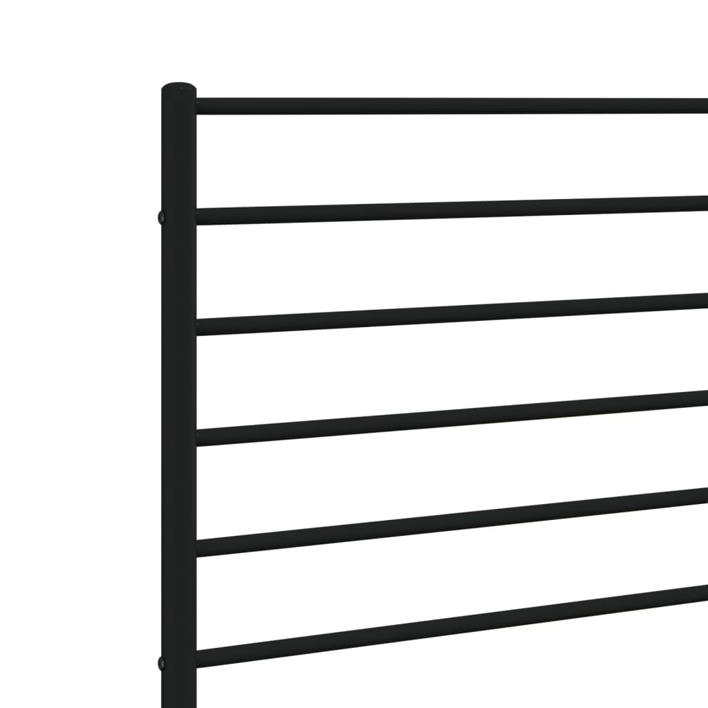 vidaXL Metal Headboard Black 135 cm