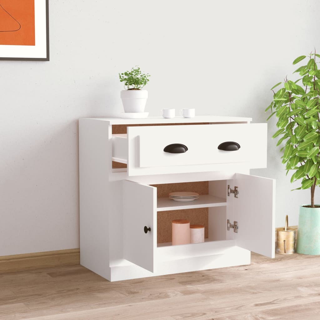 vidaXL Sideboard White 70x35.5x67.5 cm Engineered Wood